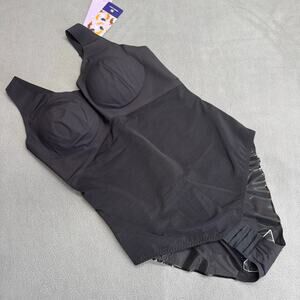 Honeylove Tank Bodysuit LWBS0201 Black Vamp 1X Wireless Shaping Compression
